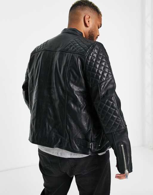 Bolongaro trevor quilted leather hotsell biker jacket