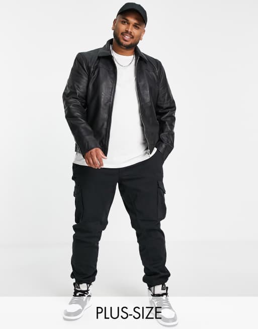 Bolongaro Trevor Plus slim fit leather jacket