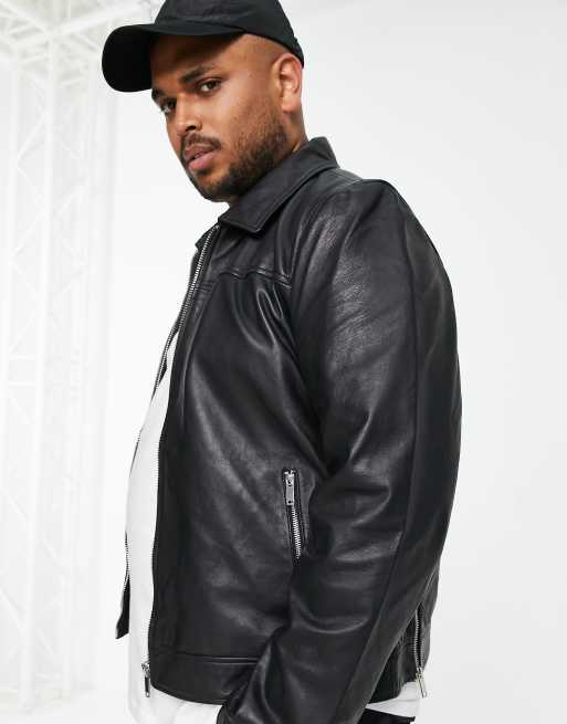 Bolongaro trevor slim fit leather jacket cheap