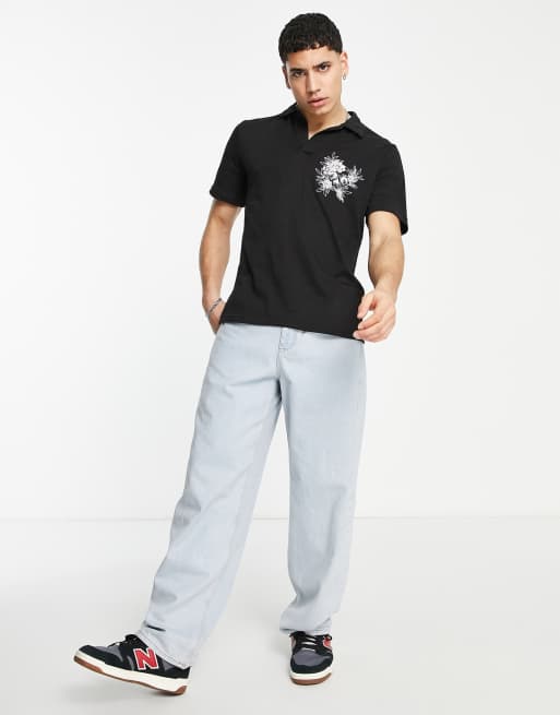 Bolongaro Trevor - Polo met geborduurd detail in zwart