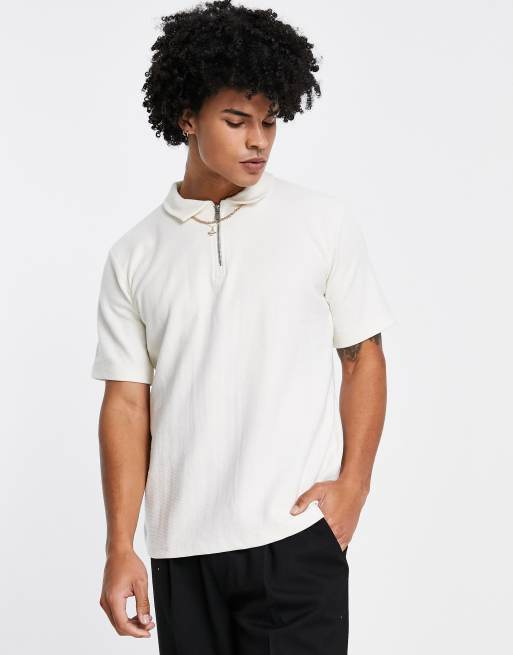 Bolongaro Trevor - Poloshirt met rits in crème
