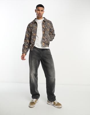 Bolongaro Trevor printed collared corduroy jacket in multi