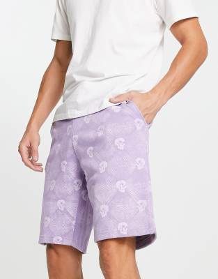Bolongaro Trevor printed shorts in purple - ASOS Price Checker