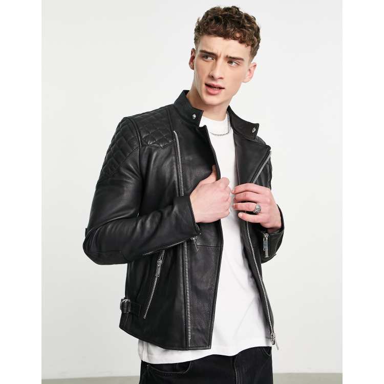 Bolongaro trevor quilted real leather jacket sales