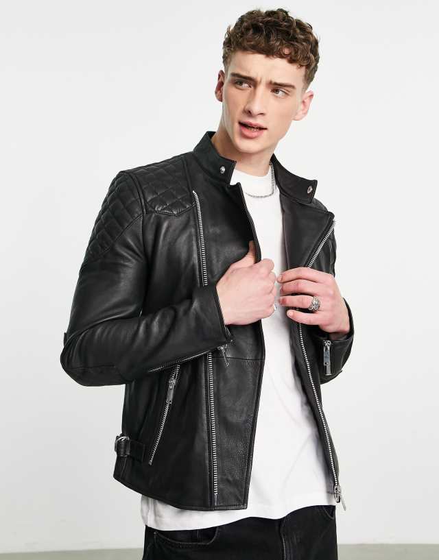 Bolongaro Trevor quilted leather biker jacket