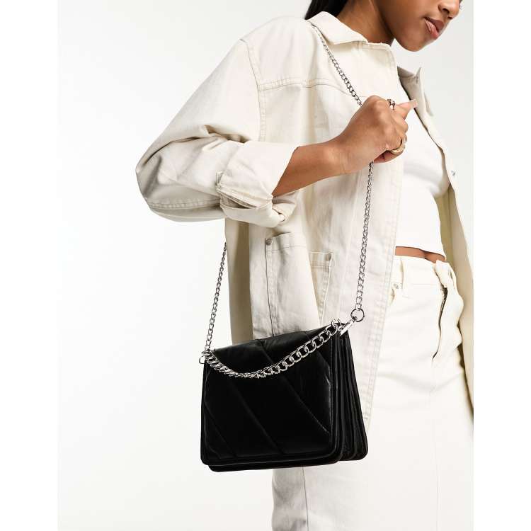 Black structured crossbody bag online