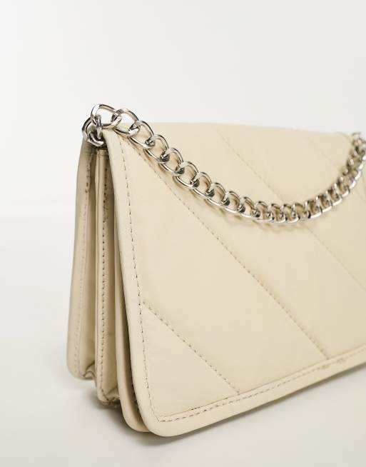 Off white leather shoulder on sale bag