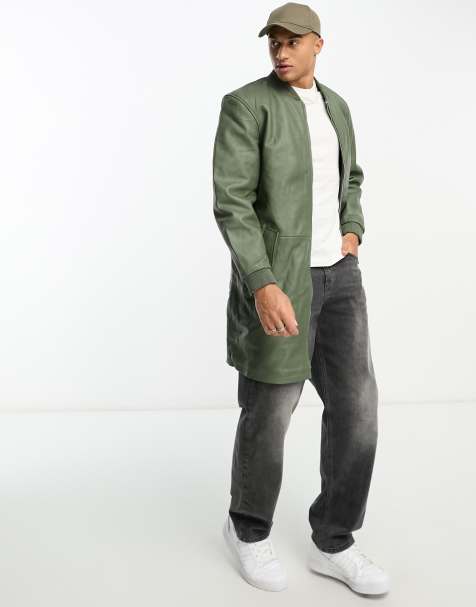 Bolongaro Trevor quilted longline bomber coat in khaki - view 1