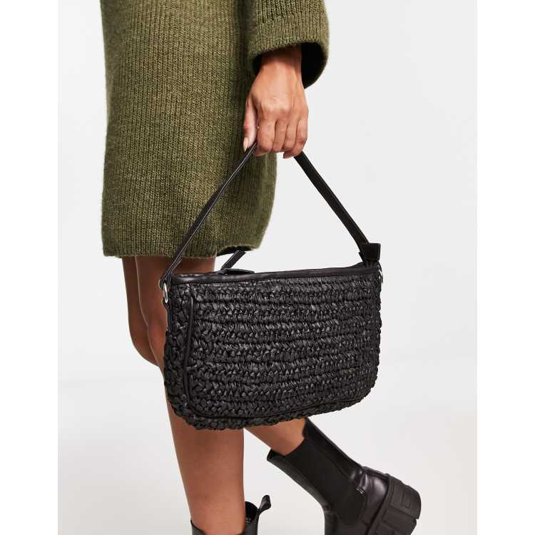 Raffia hot sale shoulder bag