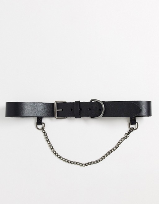 Bolongaro Trevor rankin leather belt with chain