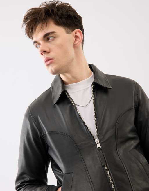 Bolongaro Trevor Real Leather Beckett Jacket in Black, 3 of 4