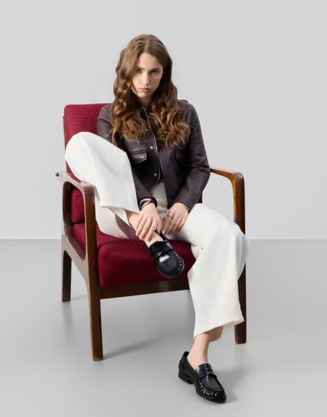 Bolongaro Trevor Real leather blaire  zip jacket in cherry - view 1