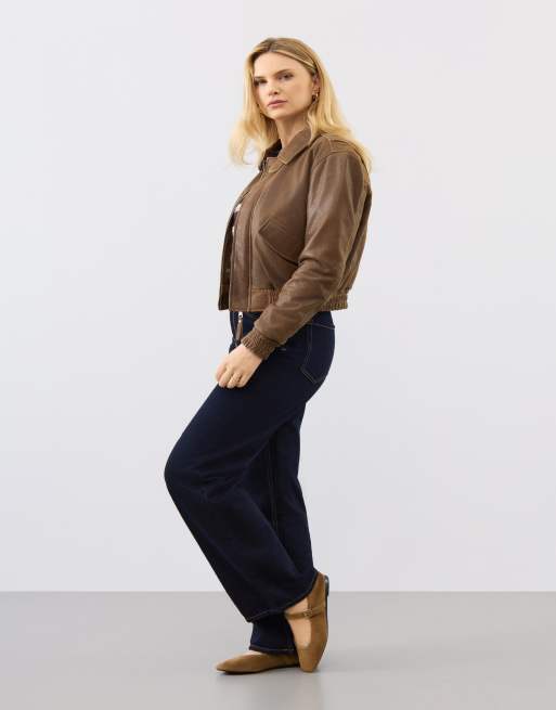 Bolongaro Trevor Real leather kori jacket in brown, 4 of 4
