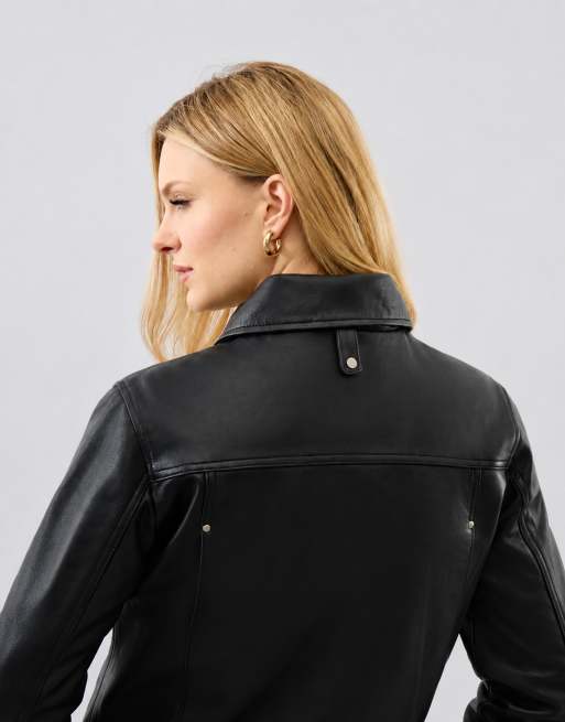Bolongaro Trevor Real leather lexi trucker in black, 2 of 4