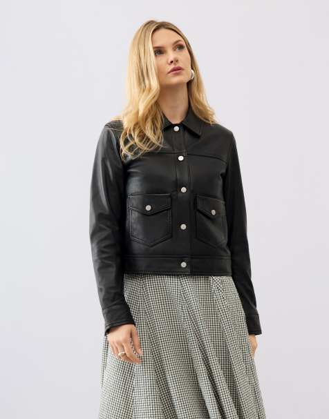 Bolongaro Trevor Real leather louisa trucker in black - view 1