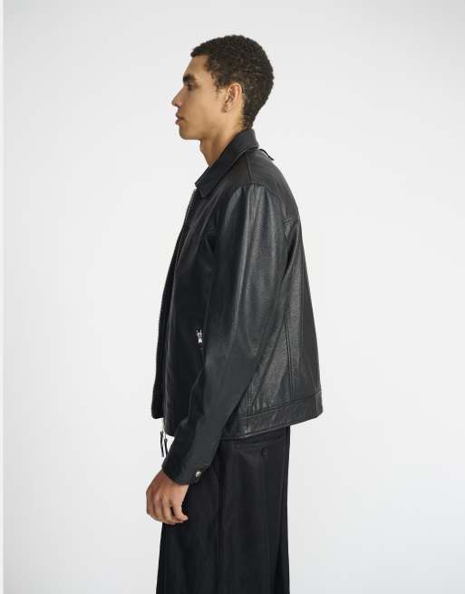Bolongaro Trevor Real leather ralph western jacket in black grain, 2 of 5
