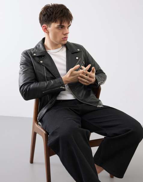 Bolongaro Trevor Real leather ryder biker in black - view 1