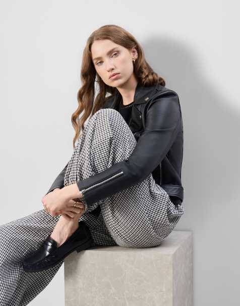 Bolongaro Trevor Real leather sansa biker jacket in black - view 1