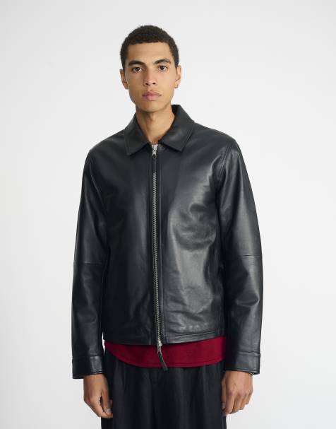 Bolongaro Trevor Real leather tyler jacket in black - view 1