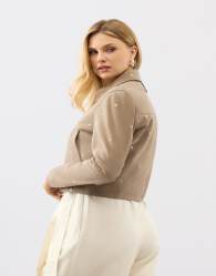 Bolongaro trevor real suede hallie stud jacket in chinchilla