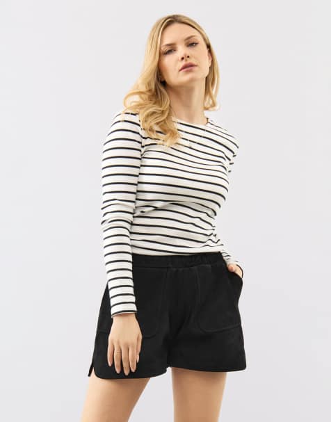 Bolongaro trevor real suede tracie short in black - view 1