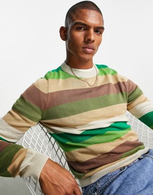 Bolongaro Trevor relaxed fit knitted jumper in multi - ASOS Price Checker