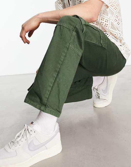 Bolongaro Trevor relaxed tapered cargos in khaki