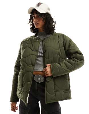 Bolongaro Trevor reversible quilted liner jacket in khaki green