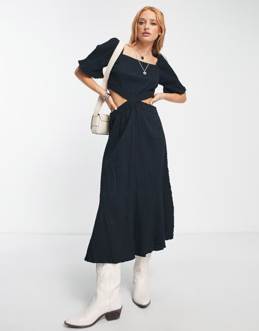 Bolongaro Trevor - Robe mi-longue à découpes - Noir
