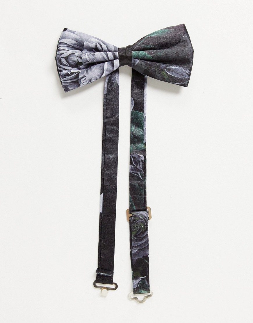 Bolongaro Trevor rose floral bow tie-Black