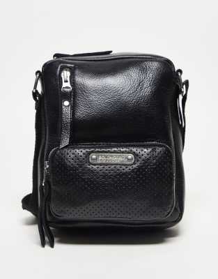 Bolongaro Trevor leather utility crossbody bag in black - ASOS Price Checker