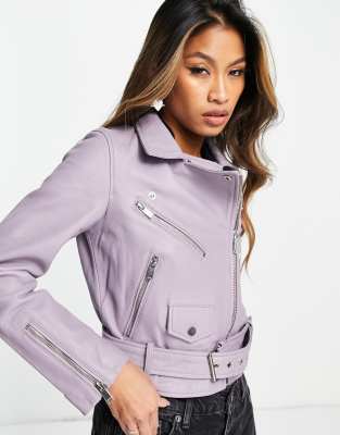 Lilac Leather Jacket