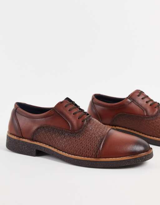 Bolongaro Trevor - Scarpe brogue in pelle sintetica intrecciata