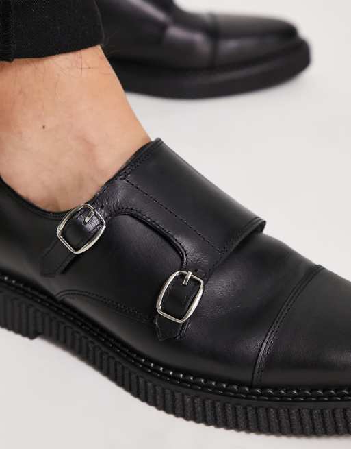 Boots Walk London Scarpe Nere Con Fibbie ASOS DESIGN Monk  display picture 3
