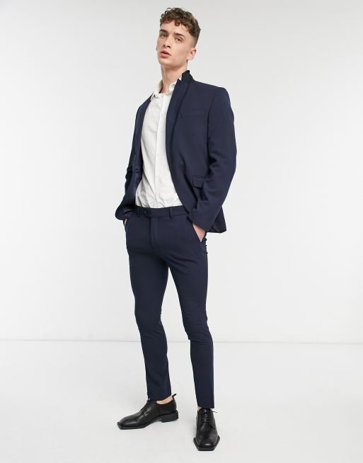 Bolongaro Trevor – Schlichte, schmal geschnittene Anzughose in Marineblau