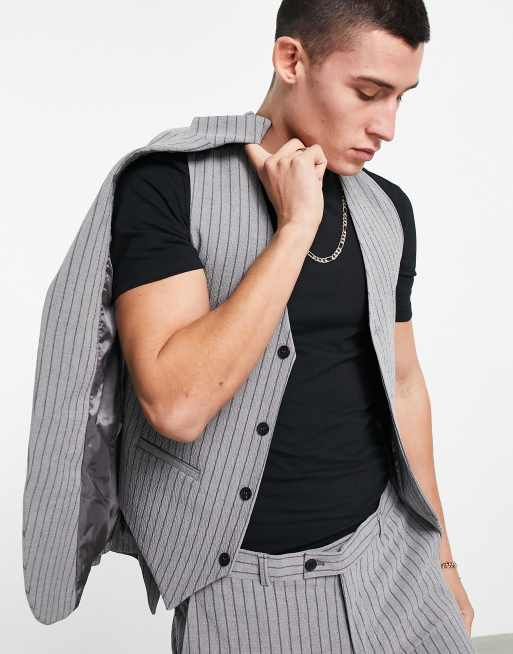 Bolongaro Trevor seersucker skinny fit suit vest