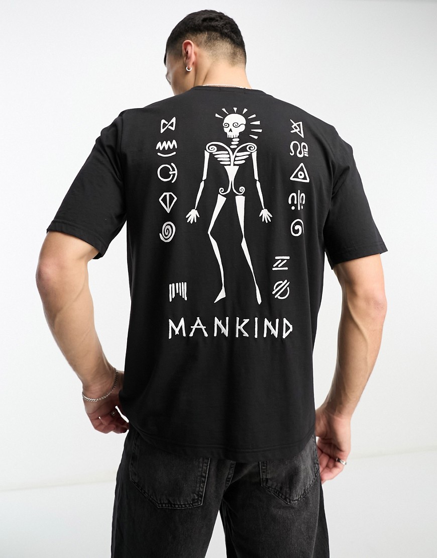 Bolongaro Trevor short sleeve t-shirt in black with mankind print