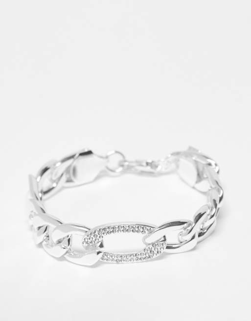 Bolongaro Trevor – Silverfärgat grovt armband av zink