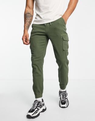 green cuffed pants