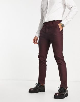 Bolongaro Trevor skinny suit trousers in brown  - ASOS Price Checker