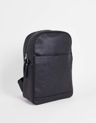 Bolongaro Trevor skull and rose detail backpack in black - ASOS Price Checker