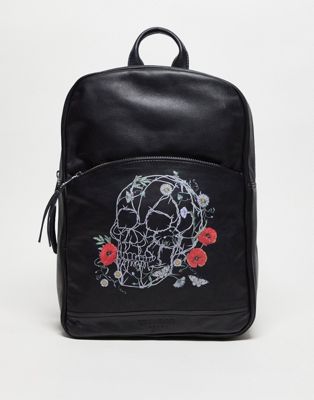 Bolongaro Trevor skull print backpack in black