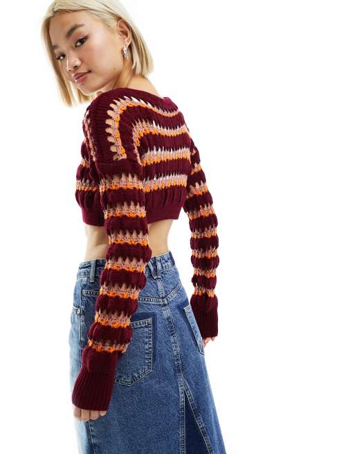 Striped shrug clearance