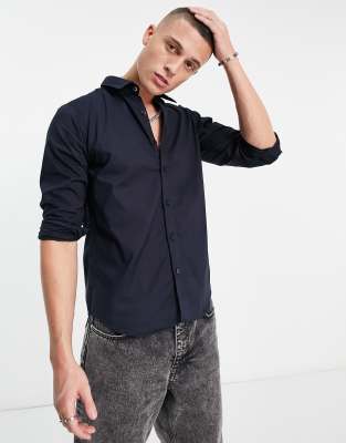 Bolongaro Trevor Slim Fit Classic Shirt-navy