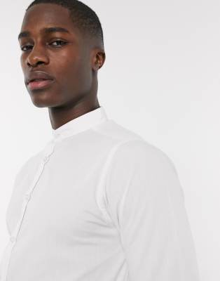 slim fit grandad shirt