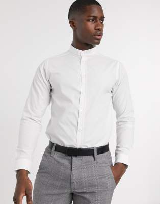 slim fit grandad shirt