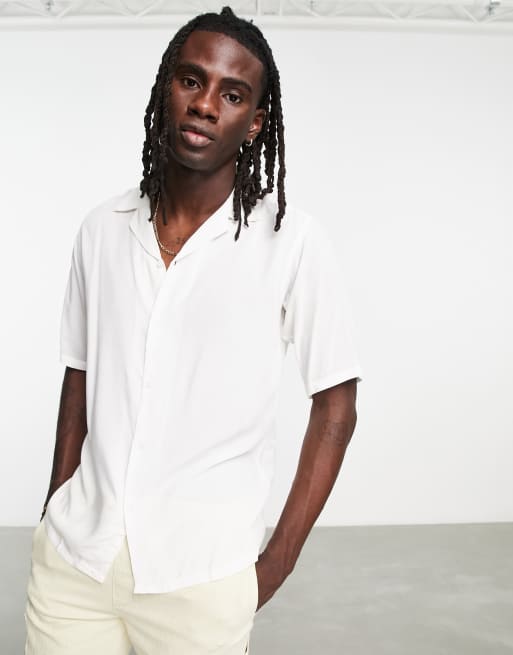 Bolongaro Trevor slim fit revere collar short-sleeved shirt