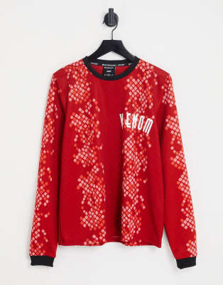 Bolongaro Trevor Sport all over print long sleeve t-shirt in red - ASOS Price Checker