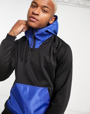 Bolongaro Trevor Sport hoodie in black & blue