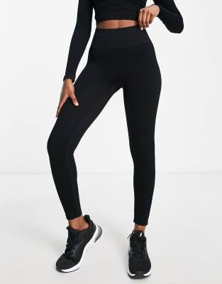 black seamless leggings